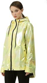 img 1 attached to Outerwear Sweatshirt Metallic Raincoat Showerproof Women's Clothing and Coats, Jackets & Vests