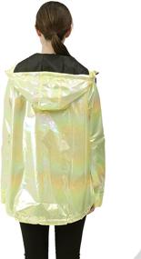img 3 attached to Outerwear Sweatshirt Metallic Raincoat Showerproof Women's Clothing and Coats, Jackets & Vests