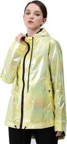 img 2 attached to Outerwear Sweatshirt Metallic Raincoat Showerproof Women's Clothing and Coats, Jackets & Vests