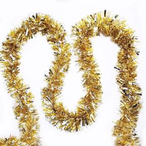 img 4 attached to 🎄 LeleCAT 19ft Silver Christmas Tinsel Garland: Classic Shiny Sparkly Decorations for Home, Party & Tree