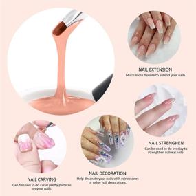 img 2 attached to 💅 AIMANGO Nude Pink Builder Base Gel Nail Kit: Extension Hard Gel Set for Strengthening, Artistic Manicures - Perfect for Beginners