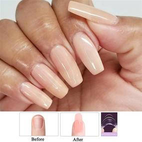 img 3 attached to 💅 AIMANGO Nude Pink Builder Base Gel Nail Kit: Extension Hard Gel Set for Strengthening, Artistic Manicures - Perfect for Beginners