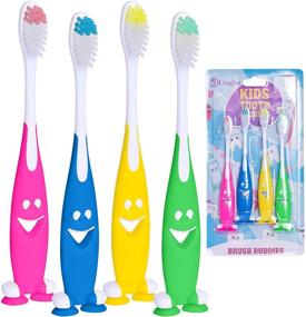 img 4 attached to Child Smiley Toothbrushes Pack Toddlers