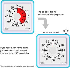 img 1 attached to ⏲️ Blue 60-Minute Visual Timer – Small Classroom Timer for Kids and Adults, Essential Time Management Tool for Baking, Cooking, Steaming, and Barbecue