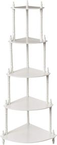 img 3 attached to 🏠 White 5-Tier Corner Stand by Frenchi Home Furnishing: Enhance Your Home Décor