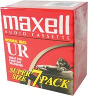 🎧 maxell 108575: high-quality audio cassettes with low noise surface - 90 minute recording brick packs, 7 tapes per pack logo