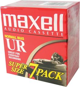 img 1 attached to 🎧 Maxell 108575: High-Quality Audio Cassettes with Low Noise Surface - 90 Minute Recording Brick Packs, 7 Tapes Per Pack