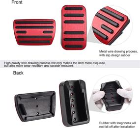 img 2 attached to Aluminum Brake and Accelerator Pedal Covers - No Drilling, Anti-Slip Foot Pedals for Honda Accord 2018-2021