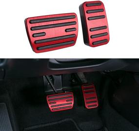 img 4 attached to Aluminum Brake and Accelerator Pedal Covers - No Drilling, Anti-Slip Foot Pedals for Honda Accord 2018-2021