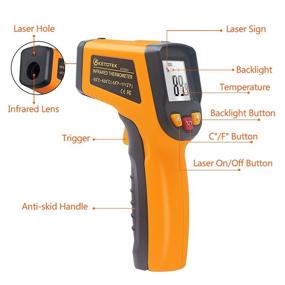 img 2 attached to 🌡️ Ketotek Digital Infrared Thermometer Temperature Gun – Handheld Non-Contact IR Laser Thermometer KT600Y for Cooking, Kitchen, Refrigerator, Pool, Pizza Oven, BBQ – Measure Temperatures from -58°F to 1112°F (-50°C to 600°C)