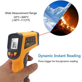 img 3 attached to 🌡️ Ketotek Digital Infrared Thermometer Temperature Gun – Handheld Non-Contact IR Laser Thermometer KT600Y for Cooking, Kitchen, Refrigerator, Pool, Pizza Oven, BBQ – Measure Temperatures from -58°F to 1112°F (-50°C to 600°C)