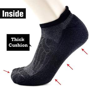 img 1 attached to 🧦 Merino Wool Compression Support Ankle Running Hiking Socks for Men and Women - Busy Socks, Soft and Thick Cushioned Tab Socks, Available in 3 or 6 Pairs