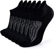 🧦 merino wool compression support ankle running hiking socks for men and women - busy socks, soft and thick cushioned tab socks, available in 3 or 6 pairs логотип