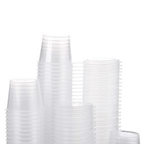 img 1 attached to 100 Sets of Stackable Airtight Dressing Containers with Lids - Disposable Plastic Portion Cups for Jello Shots, Souffles, Sauces