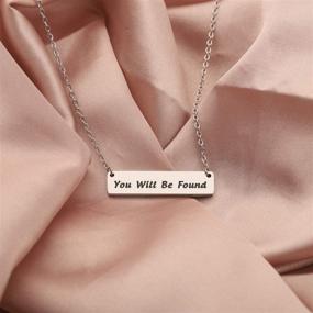 img 3 attached to BAUNA You Will be Found Bar Necklace: A Dear Evan Hansen Broadway Musical Inspired Theater and Actor Gift