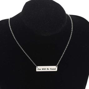 img 1 attached to BAUNA You Will be Found Bar Necklace: A Dear Evan Hansen Broadway Musical Inspired Theater and Actor Gift