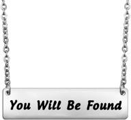 bauna you will be found bar necklace: a dear evan hansen broadway musical inspired theater and actor gift logo