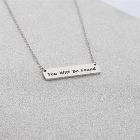 img 2 attached to BAUNA You Will be Found Bar Necklace: A Dear Evan Hansen Broadway Musical Inspired Theater and Actor Gift