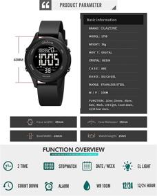 img 1 attached to Digital Sports Waterproof Military Teenager Boys' Watches - Wrist Watches