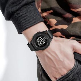 img 3 attached to Digital Sports Waterproof Military Teenager Boys' Watches - Wrist Watches