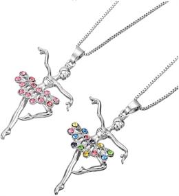img 2 attached to Little Girl Necklace - Ballet Dancer Recital Gift - Ballerina Dance Necklaces