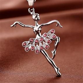 img 3 attached to Little Girl Necklace - Ballet Dancer Recital Gift - Ballerina Dance Necklaces