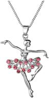 little girl necklace - ballet dancer recital gift - ballerina dance necklaces logo