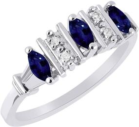 img 2 attached to 💎 Exquisite Sapphire Diamond Boys' Jewelry and Rings: A Perfect Blend of Simplicity and Elegance