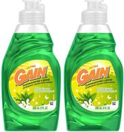🧼 efficient cleaning power: gain ultra dishwashing liquid - 9 oz - original logo