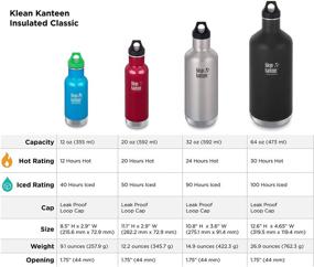 img 3 attached to 🥤 Klean Kanteen 12-Ounce Double Wall Insulated Water Bottle with Loop Cap - Winter Lake, Stainless Steel
