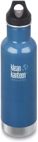 img 4 attached to 🥤 Klean Kanteen 12-Ounce Double Wall Insulated Water Bottle with Loop Cap - Winter Lake, Stainless Steel