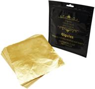 🎨 gigules 100 sheets imitation gold leaf 5.5 x 5.5 inches gilding foil paper for crafts, arts, painting, and decorations logo