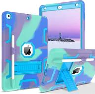 📱 bentoben ipad 9th gen case 2022, ipad 8th gen case 2021, ipad 7th gen case 2020, ipad 10.2 case with pencil holder - heavy duty rugged kickstand protective case in camo design logo