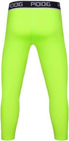 img 3 attached to 🏀 Youth Boys Compression Basketball Tights 3/4 Capris Leggings for Sports - PIQIDIG