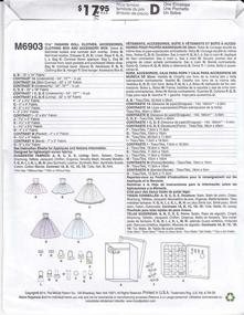 img 1 attached to 👗 McCall's Patterns M6903OSZ: Toy Clothes and Doll Accessories for 11.5 inch dolls