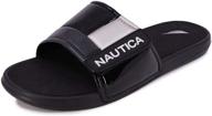 nautica men's athletic adjustable comfort sandal in grey, size 11 - athleisure shoes logo