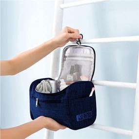 img 1 attached to 🧳 AOVOLLY Hanging Travel Toiletry Bag for Women and Men - Water Resistant Cosmetic Organizer with Handle and Hook