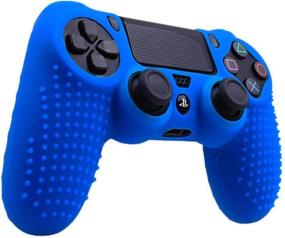 img 2 attached to 🎮 Taifond Anti-Slip Silicone Controller Cover: Protective Skins for PS4/SLIM/PRO with 8 Thumb Grip Caps (Blue)