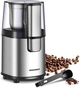 img 4 attached to ☕ REDMOND Electric Coffee Grinder, Stainless Steel Dry Grinder with Removable 2.8 OZ Grinding Bowl, 160W, CG005