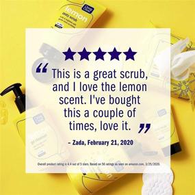 img 2 attached to 🍋 Lemon Zesty Facial Scrub with Lemon Extract, Vitamin C, and Gentle Micro-Scrubbers - Oil-Free Vitamin C Face Scrub, 6.7 oz for Brightening and Buffing