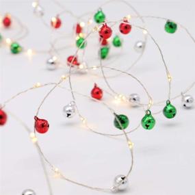 img 3 attached to 🎄 MENGNAN 10ft 60LEDs Battery Powered Jingle Bell Garland String Lights with Remote Control – Ideal for Bedroom Wedding Party Birthday Xmas Tree Decorations – Christmas Lights Fairy Lights