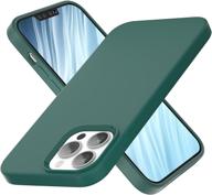 📱 anemat iphone 13 pro max case, liquid silicone gel cover - shockproof & soft touch - midnight green [6.7 inch, 2021] logo