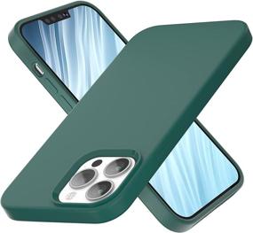 img 4 attached to 📱 ANEMAT iPhone 13 Pro Max Case, Liquid Silicone Gel Cover - Shockproof & Soft Touch - Midnight Green [6.7 inch, 2021]