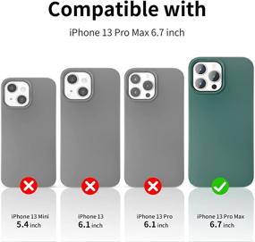 img 3 attached to 📱 ANEMAT iPhone 13 Pro Max Case, Liquid Silicone Gel Cover - Shockproof & Soft Touch - Midnight Green [6.7 inch, 2021]