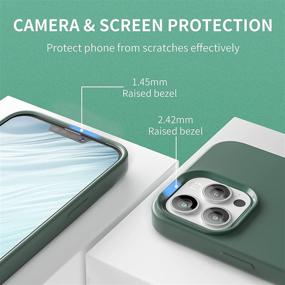 img 2 attached to 📱 ANEMAT iPhone 13 Pro Max Case, Liquid Silicone Gel Cover - Shockproof & Soft Touch - Midnight Green [6.7 inch, 2021]