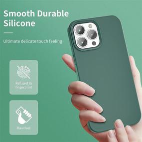 img 1 attached to 📱 ANEMAT iPhone 13 Pro Max Case, Liquid Silicone Gel Cover - Shockproof & Soft Touch - Midnight Green [6.7 inch, 2021]