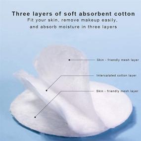 img 1 attached to 🧼 Hypoallergenic Cotton Wool Pads for Face (3 IN 1) - Lint-Free, Thick & Thin Cotton Pads - 3 Pack (2 x 80 THICK & 1 x 200 THIN)