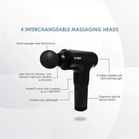 img 1 attached to 💪 Cordless Muscle Massager – High-performance Massage Gun with Four Versatile Massaging Attachments, Portable & Lightweight, Six Adjustable Speeds for Rapid Recovery from Fatigue and Soreness