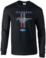 ford mustang t shirt stripes long sleeve black xxl logo