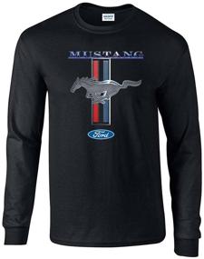 img 4 attached to Ford Mustang T Shirt Stripes Long Sleeve Black XXL